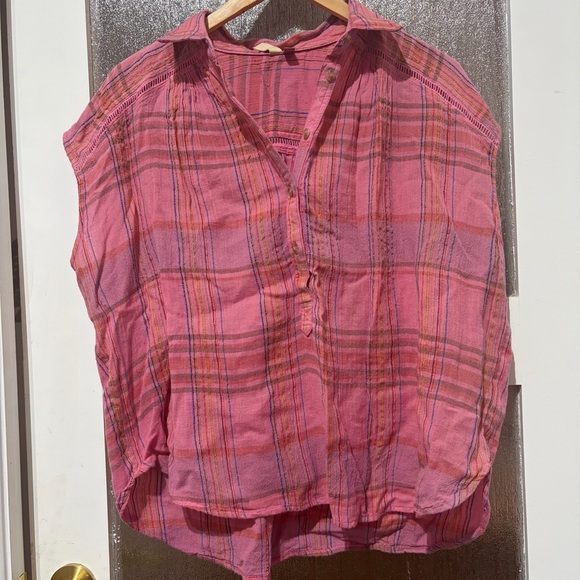 Anthropologie Pilcro Serena Surf Henley Blouse - Picture 2 of 3